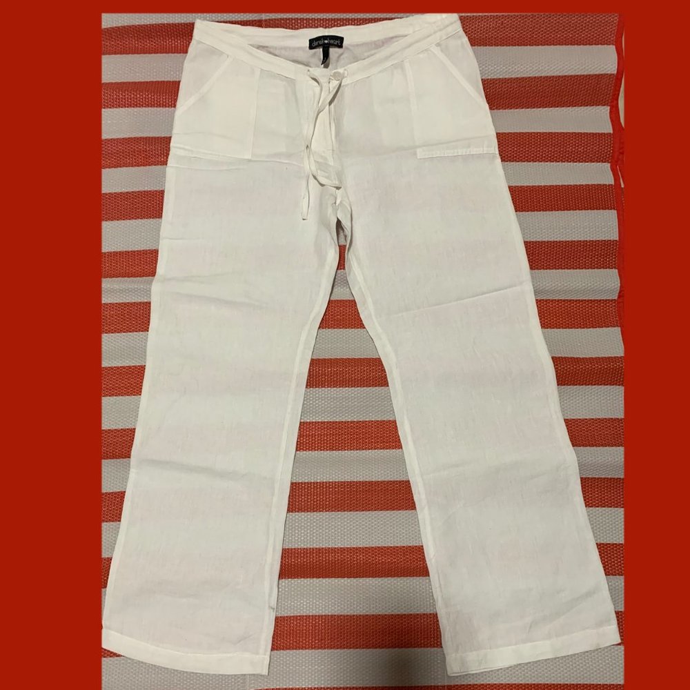 White Linen Beach Pants